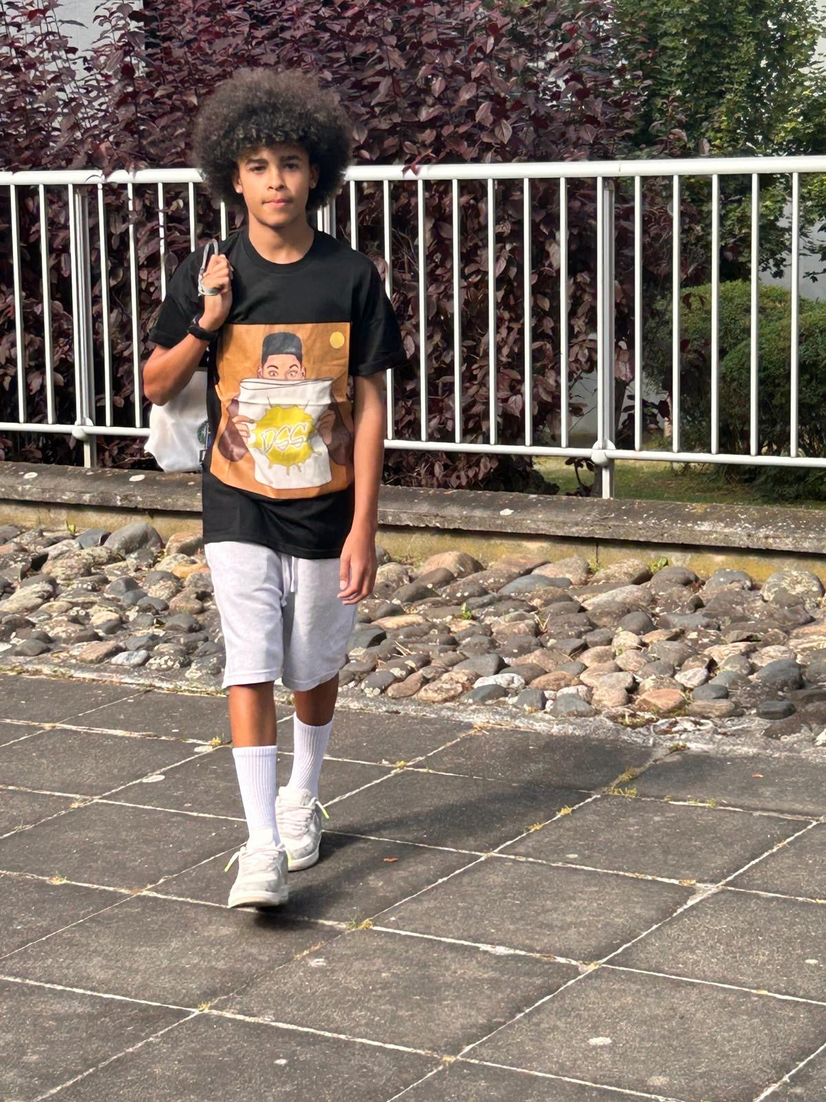 T-shirt DASOST - Regular Fit - Cartoon Noir