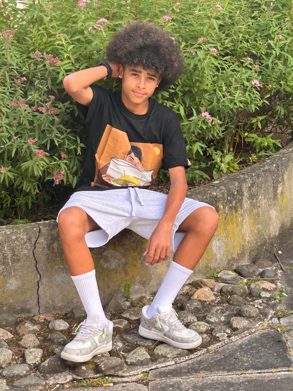 T-shirt DASOST - Regular Fit - Cartoon Noir