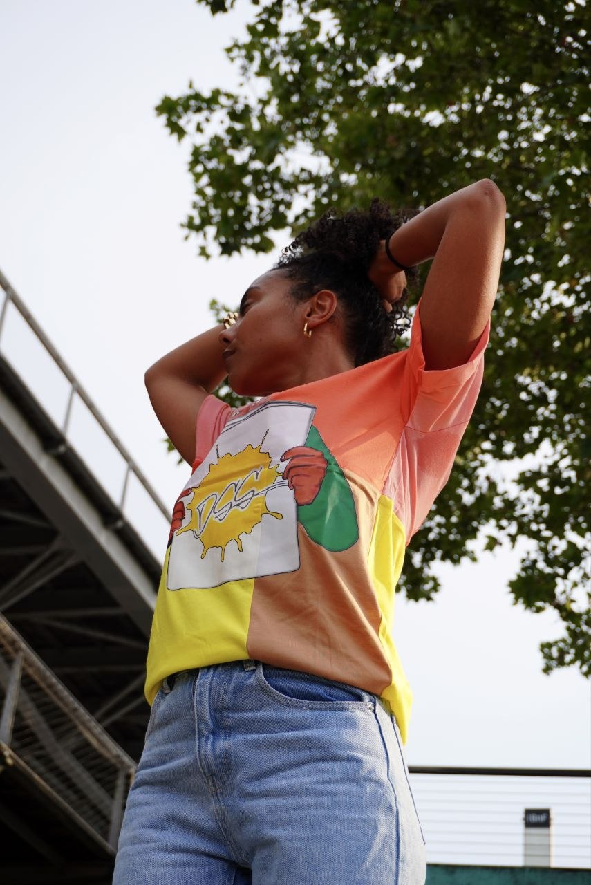 T-shirt DASOST - Regular Fit - Color-Block Cartoon